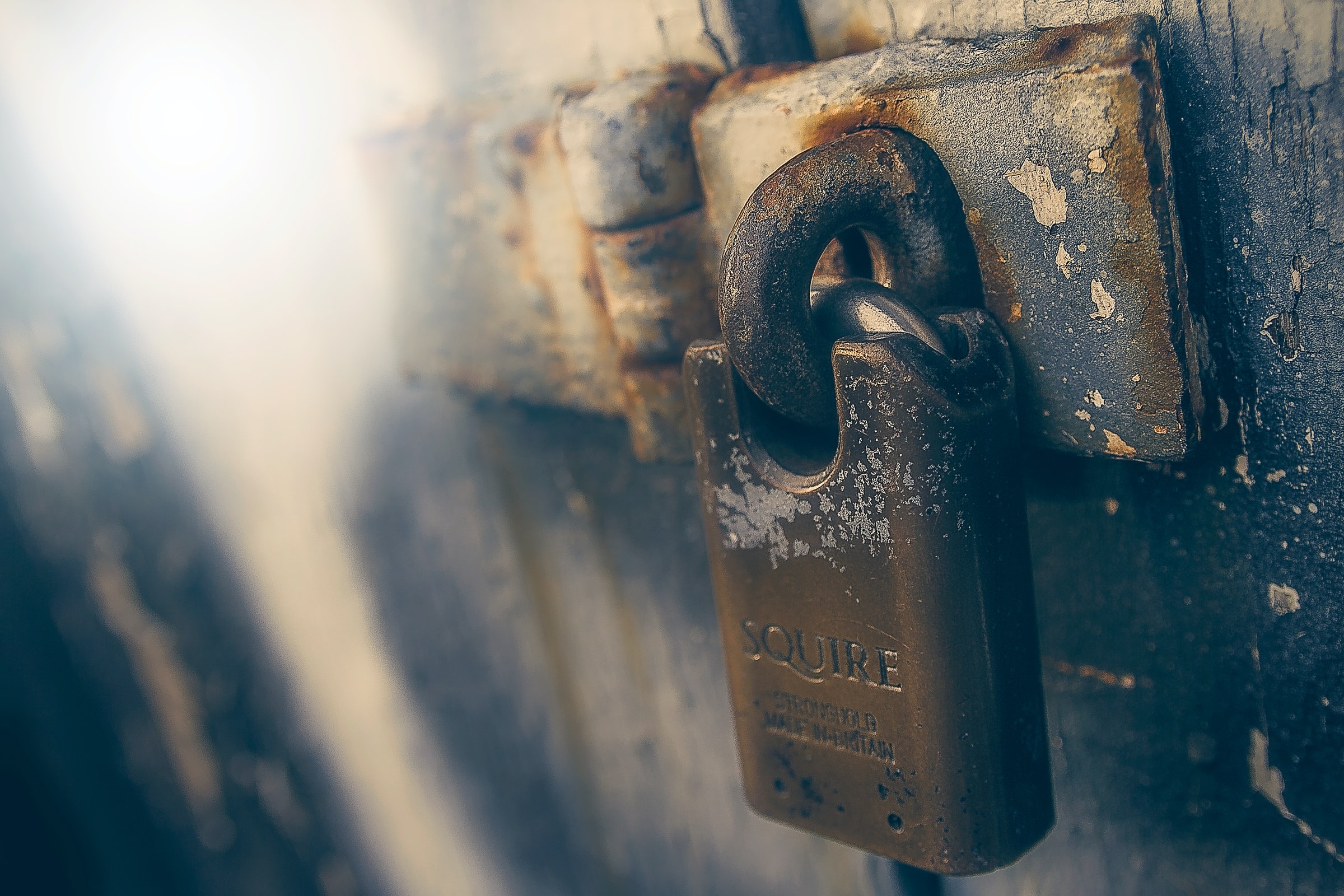 padlock on door latch